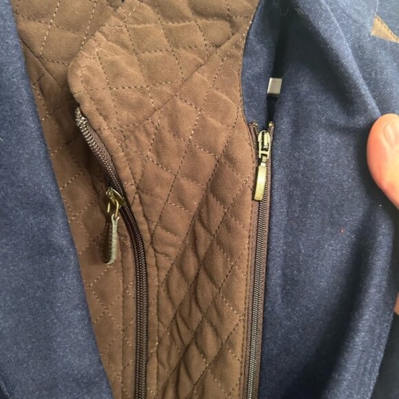 Boggi Blue Modern Fit Two-Button Blazer with Removable Trim - Picture 7 of 8